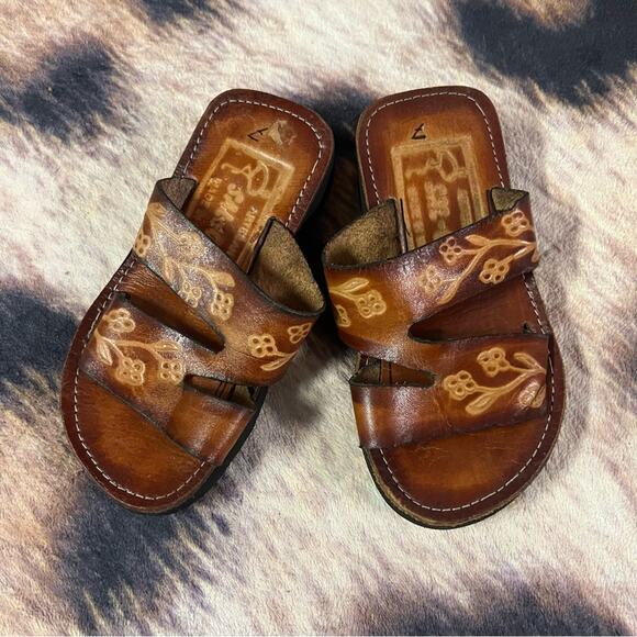 Artesanias Sal-Gar Handmade in Mexico Huaraches Sandals Little Kid Size 7 - Picture 1 of 10